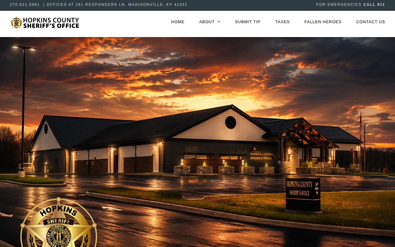Hopkins County Sheriff links to the jail, courts, KOOL, and VINE